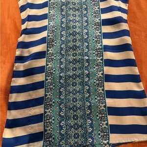 The Limited Blue and Cream Striped Blouse